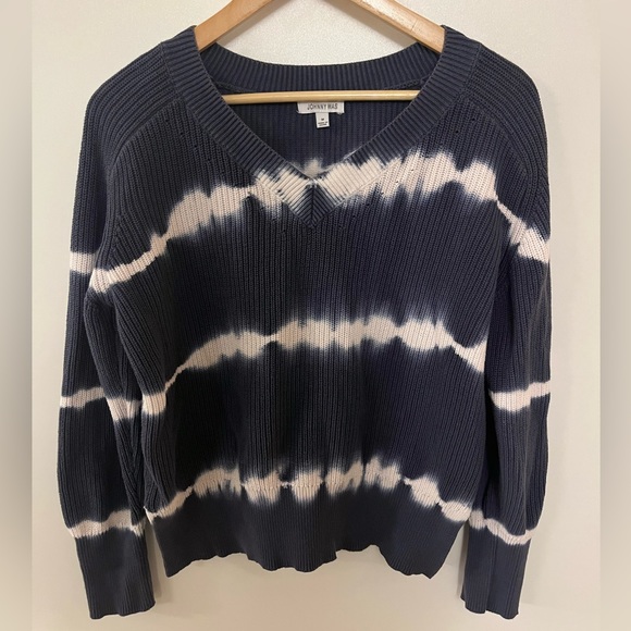 Johnny Was Tie Dye Pullover Knit Sweater Indigo M - Picture 4 of 14